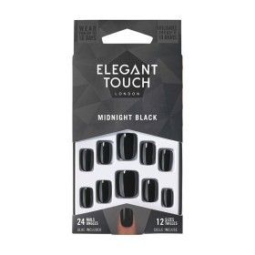False nails Elegant Touch Core Colour Midnight black (24 pcs) by Elegant Touch, False nails and accessories - Ref: S05099280,...