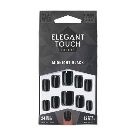 Unghie Finte Elegant Touch Core Colour Midnight black (24 pcs) di Elegant Touch, Unghie finte e accessori - Rif: S05099280, P...