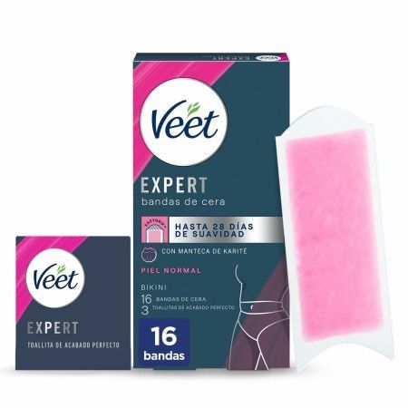 Bandas Depilatórias Corporais Veet Expert Bikini (16 Unidades) de Veet, Depilação com cera - Ref: S05117893, Preço: 5,32 €, D...