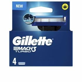 Shaving Razors Gillette MACH 3 TURBO (4 Units) by Gillette, Men - Ref: S05126544, Price: €17.39, Discount: %
