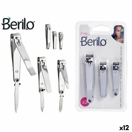 Corta-unhas Berilo 1703239 Prateado Metal (12 Unidades) de Berilo, Corta-unhas - Ref: S3631841, Preço: 17,97 €, Desconto: %
