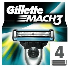 Cuchilla de Afeitar Gillette Mach 3 (4 Unidades) de Gillette, Hombre - Ref: S7905232, Precio: 18,83 €, Descuento: %