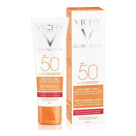 Protetor Solar Facial Vichy VCH00115 Spf 50 3 em 1 Antienvelhecimento de Vichy, Filtros solares - Ref: M0110769, Preço: 17,93...