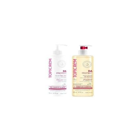 Conjunto de Cosmética Topicrem Pack Da Protect Bálsamo Emoliente 500 Ml + Da Protect Aceite Limpiador 500 Ml 50 % de Topicrem...