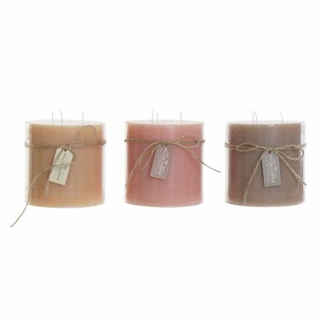 Bougie DKD Home Decor (3 pcs) (12 x 12 x 12 cm) de DKD Home Decor, Voiles libres - Réf : S3027558, Prix : 27,99 €, Remise : %