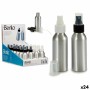 Garrafa Pulverizadora Berilo CH9979-2 Branco Preto Transparente Prateado Alumínio Polipropileno 100 ml (24 Unidades) de Beril...