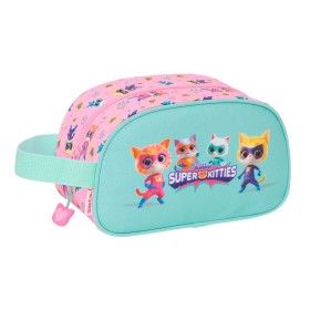 Nécessaire de Voyage SuperKitties Rose Turquoise 26 x 15 x 12 cm de SuperKitties, Vanity - Réf : S4311447, Prix : 13,30 €, Re...