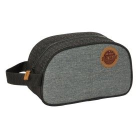 Necessaire da Viaggio BlackFit8 Old school Nero Grigio Riciclabile 26 x 15 x 12 cm di BlackFit8, Beauty Case da viaggio - Rif...