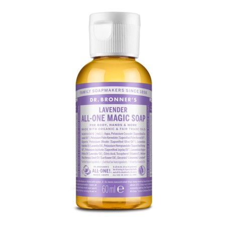 Sapone Liquido Dr Bronner's 60 ml Lavanda di Dr Bronner's, gel doccia e saponi - Rif: M0115947, Prezzo: €6.34, Sconto: %