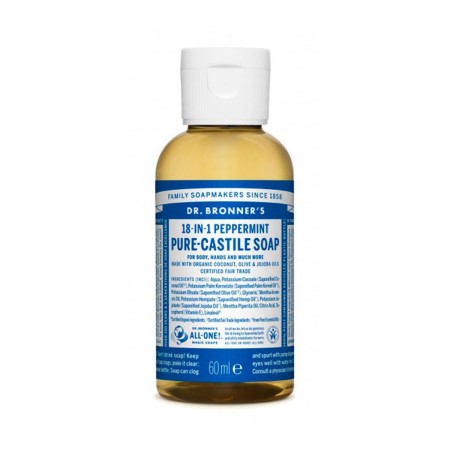 Liquid Soap Dr Bronner's 18 in 1 Peppermint 60 ml by Dr Bronner's, shower gels and soaps - Ref: M0115948, Price: €6.90, Disco...