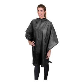 Cape de Coiffure Eurostil Noire (130 x 112 cm) de Eurostil, Capes de coupe - Réf : S4255062, Prix : €10.04, Remise : %