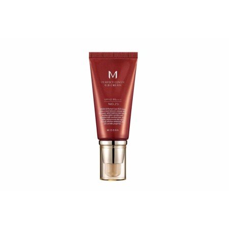 Crema Idratante con Colore Missha M Perfect Cover Nº 23 Natural Beige Spf 42 20 ml di Missha, BB Cream - Rif: S8320945, Prezz...