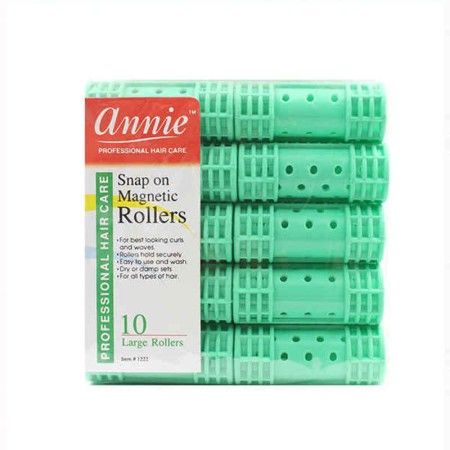 Rolos Annie Grande Verde (10 uds) de Annie, Rolos para o cabelo - Ref: S4242537, Preço: 5,15 €, Desconto: %