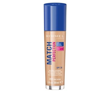 Base de maquillage liquide Rimmel London Match Perfection Nº 203 de Rimmel London, Fonds de teint - Réf : S05109221, Prix : 8...