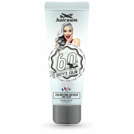 Coloração Semipermanente Hairgum Sixty's Color Branco (60 ml) de Hairgum, Coloração semipermanente - Ref: S0598724, Preço: €5...