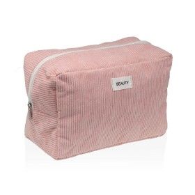 Travel Vanity Case Versa Corduroy Pink 12 x 16 x 24 cm by Versa, Cosmetic Cases - Ref: S3412709, Price: 5,96 €, Discount: %