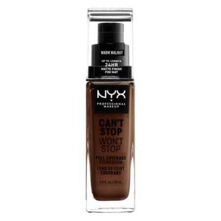 Crème Make-up Base NYX Can't Stop Won't Stop warm walnut (30 ml) by NYX, Foundations - Ref: S05102214, Price: 17,42 €, Discou...