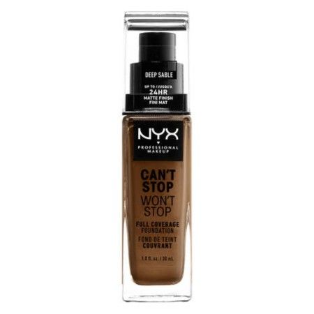 Base de Maquilhagem Cremosa NYX Can't Stop Won't Stop Deep Sable (30 ml) de NYX, Bases - Ref: S05102223, Preço: 17,42 €, Desc...
