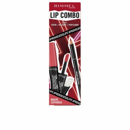 Schminkset Rimmel London Lip Combo 3 Stücke Mauve Euphoria von Rimmel London, Lippenstifte - Ref: S05117969, Preis: 12,83 €, ...