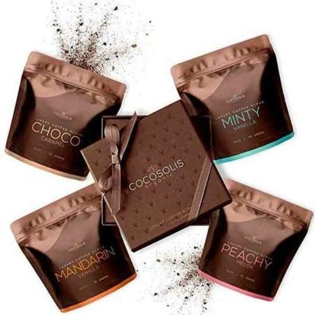 Exfoliante Facial Luxury Coffee Scrub Box Cocosolis Luxury Coffee Scrub Box 4 Piezas (4 x 70 ml) de Cocosolis, Peeling facial...