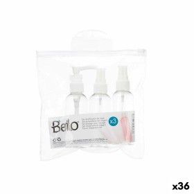 Travel Set Transparent White Plastic (36 Units) by Berilo, Travel Bottles & Containers - Ref: S3618997, Price: 53,41 €, Disco...